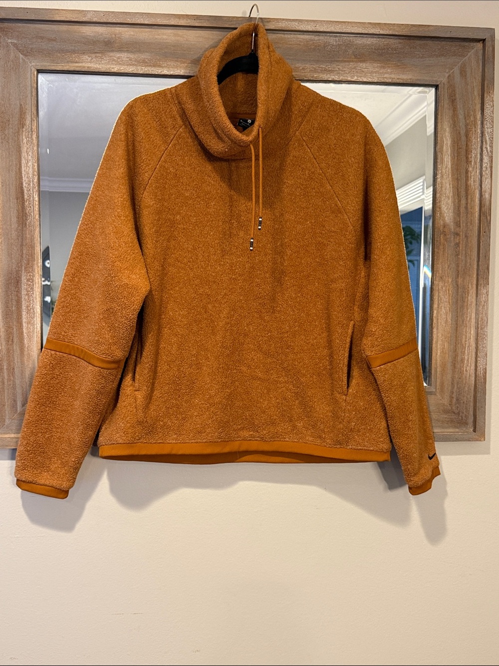 Nike Women's Rust Sherpa Funnel Neck Pullover